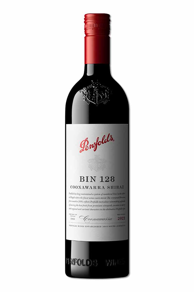 奔富酒莊 Bin 128 庫那瓦拉希哈紅葡萄酒 2022